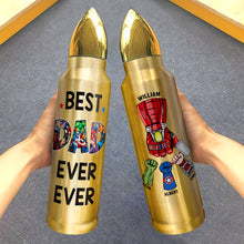 Load image into Gallery viewer, Personalized Superhero Bullet Tumbler for Dad Tumbler Cup PopCulturePrints