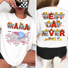 Load image into Gallery viewer, “Mama, Best Day Ever!” - Personalized Mom Shirt - Custom Gift for Mom and Grandma Shirts PopCulturePrints