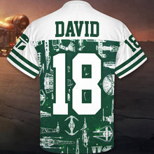 Load image into Gallery viewer, Custom Trooper Themed Navy Starship Jersey AOP Products PopCulturePrints