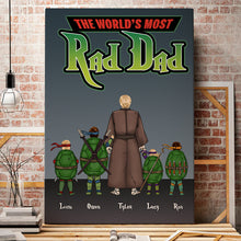 Load image into Gallery viewer, Turtle Power Father Personalized Keychain Poster & Canvas PopCulturePrints