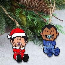 Load image into Gallery viewer, Personalized Santa Kid Christmas Ornament Ornament PopCulturePrints