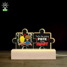 Load image into Gallery viewer, Personalized 3D LED Light - You're The Missing Piece To My Heart Led Night Light PopCulturePrints