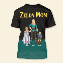 Load image into Gallery viewer, Custom Zelda Mom Shirt - Personalized Family Tribute AOP Products PopCulturePrints
