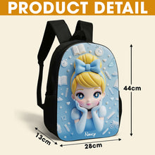 Load image into Gallery viewer, “Dream Big with Our Fairytale Girl Design” - Personalized School Bag for Kids - Perfect Gift for Birthdays and Special Occasions Backpack PopCulturePrints