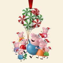 Load image into Gallery viewer, "Celebrate Family Joy with Customized Love" - Festive Family Fun Christmas Ornament - Personalized Gifts for Parents, Kids, and Grandparents Ornament PopCulturePrints