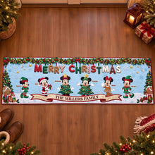 Load image into Gallery viewer, “Merry Christmas from The Millers Family!” – Personalized Christmas Runner Rug – Perfect Gift for Family & Friends