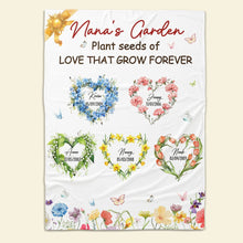 Load image into Gallery viewer, "Plant seeds of LOVE THAT GROW FOREVER" - Personalized Blanket for Mom & Grandma Blanket PopCulturePrints