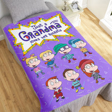 Load image into Gallery viewer, Custom Grandma Blanket - Just a Grandma Loves Her Rugrats Blanket PopCulturePrints