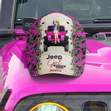 Load image into Gallery viewer, Personalized Jeep Girl Cap with Pink Camo Design Caps PopCulturePrints