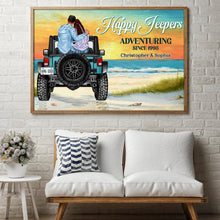 Load image into Gallery viewer, Personalized Adventure Jeep Canvas for Couples - Customizable | Valentine's Day Gifts Poster & Canvas PopCulturePrints