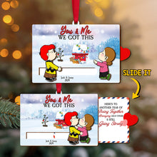 Load image into Gallery viewer, Custom Christmas Ornament for Couples - Personalized Valentine's Day Gifts Ornament PopCulturePrints