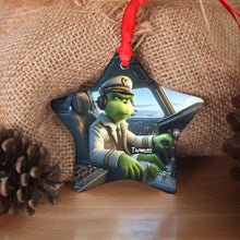 Load image into Gallery viewer, Personalized Pilot Christmas Star Ornament Ornament PopCulturePrints