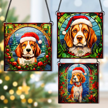 Load image into Gallery viewer, Personalized Beagle Dog Lover Christmas Suncatcher Ornament Suncatcher PopCulturePrints