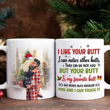 Load image into Gallery viewer, Custom Couple's Mug - Funny Christmas Butt Quote | Personalized Valentine's Day Gifts Coffee Mug PopCulturePrints