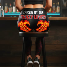 Load image into Gallery viewer, “Taken By My Badass Lover” - Personalized Naughty Skeleton Hands Leggings - Unique Gifts for Her Shorts and Pants PopCulturePrints
