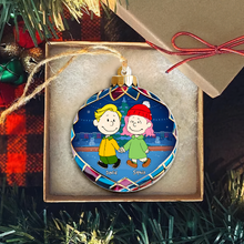 Load image into Gallery viewer, Custom Cartoon Couple Christmas Ornament - Personalized Holiday Gift for Valentine's Day Gifts Ornament PopCulturePrints