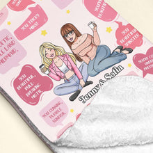 Load image into Gallery viewer, Personalized Besties Blanket - Fun Quotes for Friendship Blanket PopCulturePrints