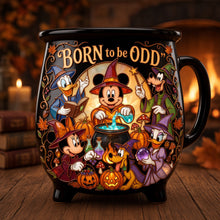Load image into Gallery viewer, Born to be Odd - Personalized Odd Witches Ceramic Cauldron Mug Cauldron Mug PopCulturePrints