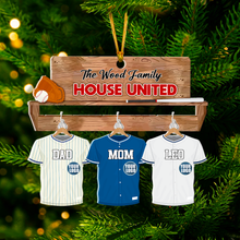 Load image into Gallery viewer, Custom Family Baseball Christmas Sweater - Personalize Yours Now! Ornament PopCulturePrints