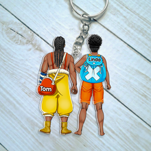 Load image into Gallery viewer, Personalized Couple Keychain - Pop Culture Design Keychains PopCulturePrints
