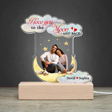 Load image into Gallery viewer, Personalized 3D LED Light - I Love You to the Moon and Back Led Night Light PopCulturePrints