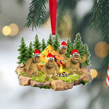 Load image into Gallery viewer, Personalized Bigfoot Family Christmas Ornament - Custom Names - Festive Holiday Decoration Ornament PopCulturePrints