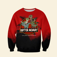 Load image into Gallery viewer, Personalized Dinosaur Mom Shirt - Raptor Family Gift for Mother's Day AOP Products PopCulturePrints
