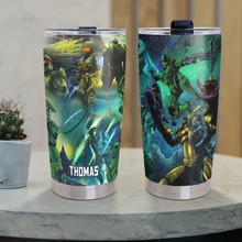 Load image into Gallery viewer, Personalized Halo Infinite Sci-Fi Artwork Hawaiian Tumbler - 20oz Tumbler Cup PopCulturePrints