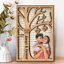 Load image into Gallery viewer, Personalized Always & Forever Wooden Photo Sign for Couples Wood Sign PopCulturePrints