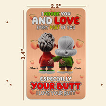 Load image into Gallery viewer, Personalized Funny Gifts for Couples - I Adore You Aluminum Wallet Card Wallet Card PopCulturePrints