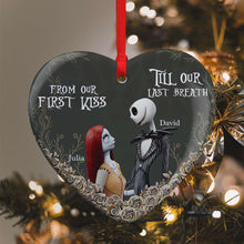 Load image into Gallery viewer, Personalized Couple's Christmas Ornament | Unique Pop Culture Designs | Valentine's Day Gifts Ornament PopCulturePrints