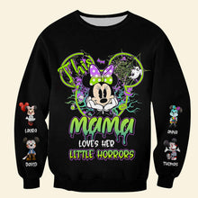 Load image into Gallery viewer, Personalized Spooky Mama Halloween Hoodie AOP Products PopCulturePrints