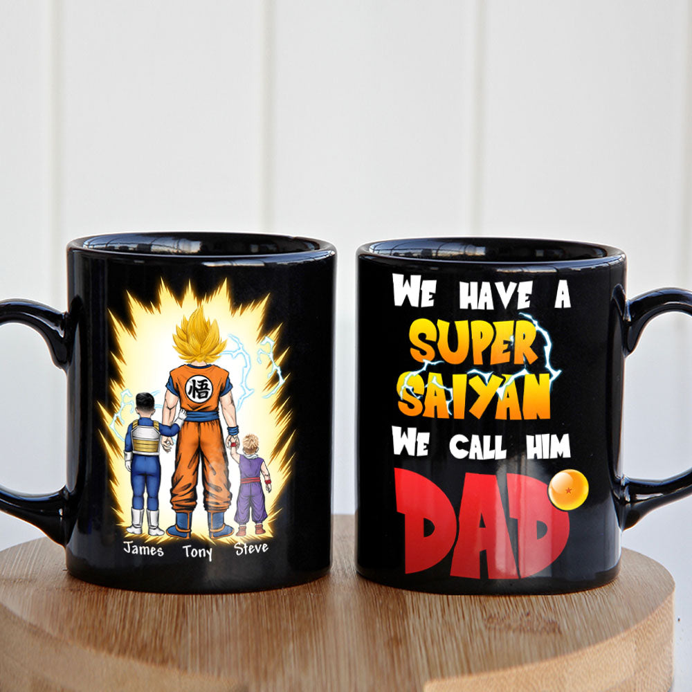 Personalized 'Super Saiyan Dad' Coffee Mug Coffee Mug PopCulturePrints