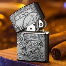 Load image into Gallery viewer, Catch the Moment: Personalized Fishing Man Lighter - Unique Gift for Fishing Lovers Lighter PopCulturePrints