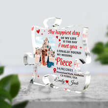 Load image into Gallery viewer, Custom Couple Puzzle Plaque - Unique Anniversary Gift & Valentine's Day Gifts Decorative Plaques PopCulturePrints