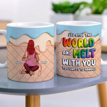 Load image into Gallery viewer, Personalized Couple Mug – 'I'll Melt With You' Design | Custom Valentine’s Day Gifts Coffee Mug PopCulturePrints