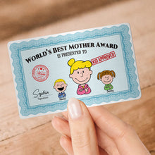 Load image into Gallery viewer, Personalized World's Best Mother Aluminum Wallet Card Wallet Card PopCulturePrints