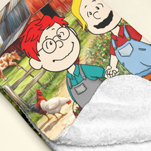 Load image into Gallery viewer, Unique Personalized Farmer Couple Blanket | You're My Queen Forever | Valentine's Day Gifts Blanket PopCulturePrints