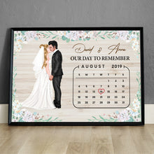 Load image into Gallery viewer, Personalized Couple Canvas Print - Our Unique Day To Remember Poster & Canvas PopCulturePrints