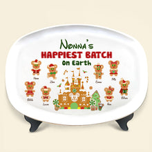 Load image into Gallery viewer, Personalized Nonna's Gingerbread Family Christmas Plate Resin Plate PopCulturePrints