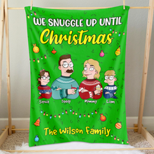 Load image into Gallery viewer, Personalized Family Christmas Snuggle Blanket Blanket PopCulturePrints