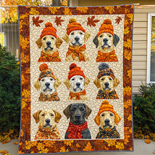 Load image into Gallery viewer, Colorful Labrador Retriever Dog Christmas Quilt Bed Set for Pet Lovers Blanket PopCulturePrints