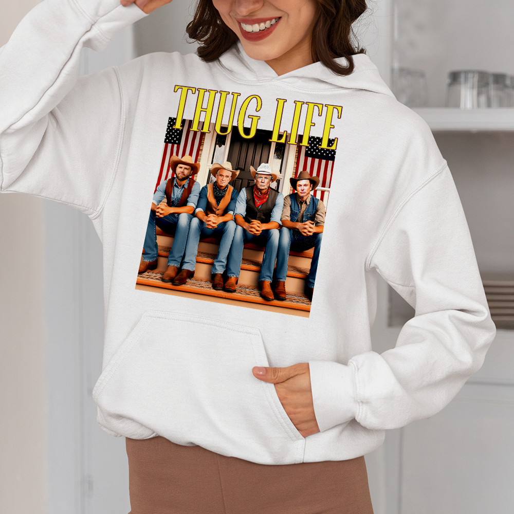 Thug Life Cowboy Christmas Sweatshirt Shirts PopCulturePrints