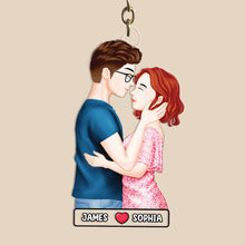 Load image into Gallery viewer, Custom Personalized Couple Keychain - James & Sophia Keychains PopCulturePrints