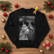 Load image into Gallery viewer, Grinchy Christmas Vibes - Funny Sweatshirt for Holiday Mischief Shirts PopCulturePrints