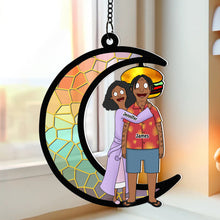 Load image into Gallery viewer, Personalized Couple Suncatcher Ornament | Unique Valentine's Day Gifts for Couples Ornament PopCulturePrints