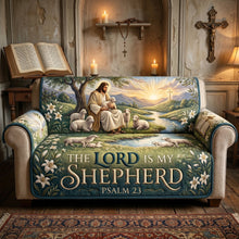 Load image into Gallery viewer, The Lord Is My Shepherd - Personalized Quilted Sofa Cover for Christians Sofa Cover PopCulturePrints