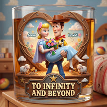 Load image into Gallery viewer, To Infinity and Beyond - Personalized Drinking Glass for Couples Glass PopCulturePrints