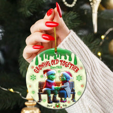 Load image into Gallery viewer, Personalized Couples Ornament - Growing Old Together | Valentine's Day Gifts Ornament PopCulturePrints