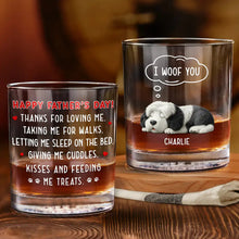 Load image into Gallery viewer, Thanks For Loving Me - Personalized Whiskey Glass for Dog Lovers Whiskey Glass PopCulturePrints